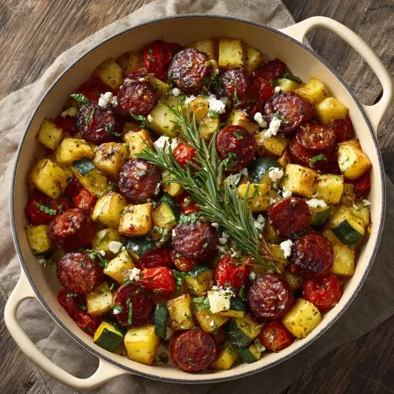 Summer Sausage Skillet with Andouille Sausage Recipe