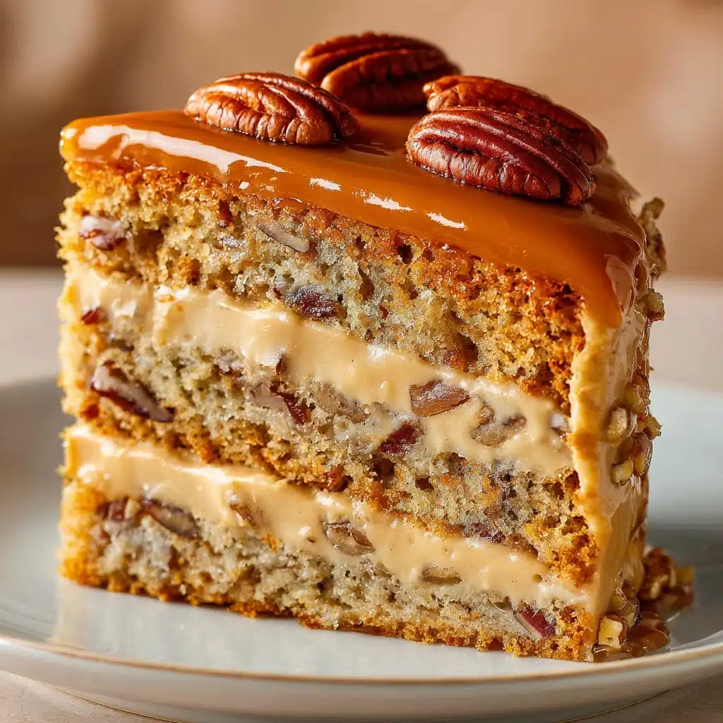Pecan Caramel Layer Cake Recipe - Recipe Image