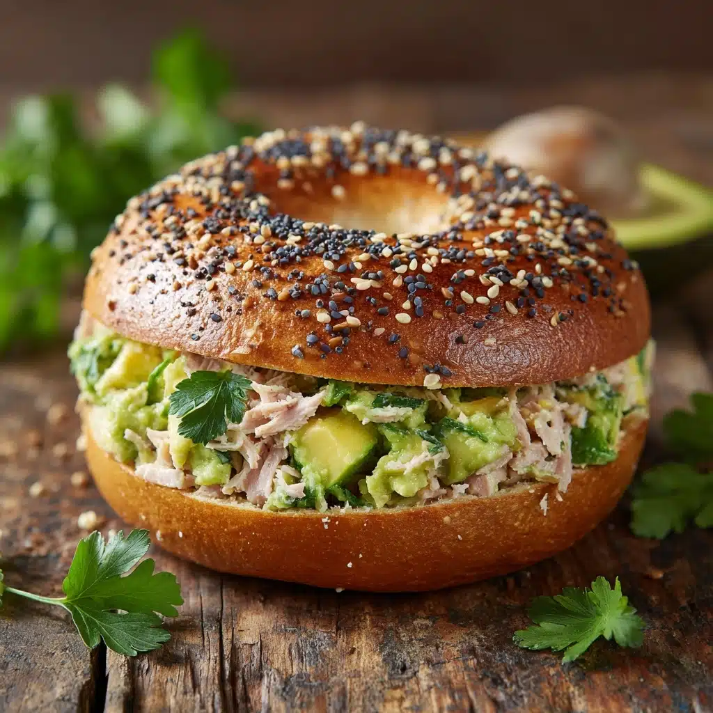 Avocado Tuna Melt Bagels Recipe