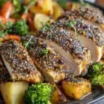 Bagel Chicken with Roasted Veggies Recipe