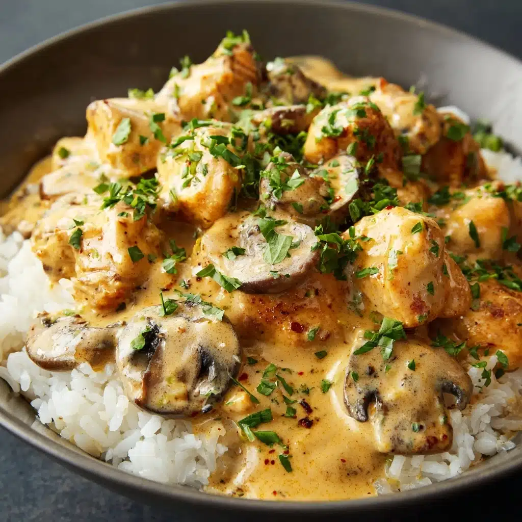 Parmesan-Garlic Mushroom Chicken Recipe