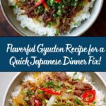 Gyudon (Japanese Beef Rice Bowl) Recipe