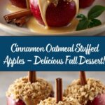 Cinnamon Oatmeal Stuffed Apples with Vanilla Custard Sauce Recipe