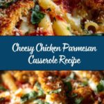 Chicken Parmesan Casserole Baked with Penne Pasta Recipe