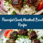 Greek Meatball Bowl with Tzatziki, Rice & Fresh Veggies Recipe