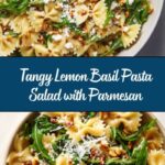 Lemon Basil Parmesan Pasta Salad with White Balsamic Vinaigrette Recipe