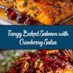 Baked Salmon with Cranberry Salsa and Pecans Recipe