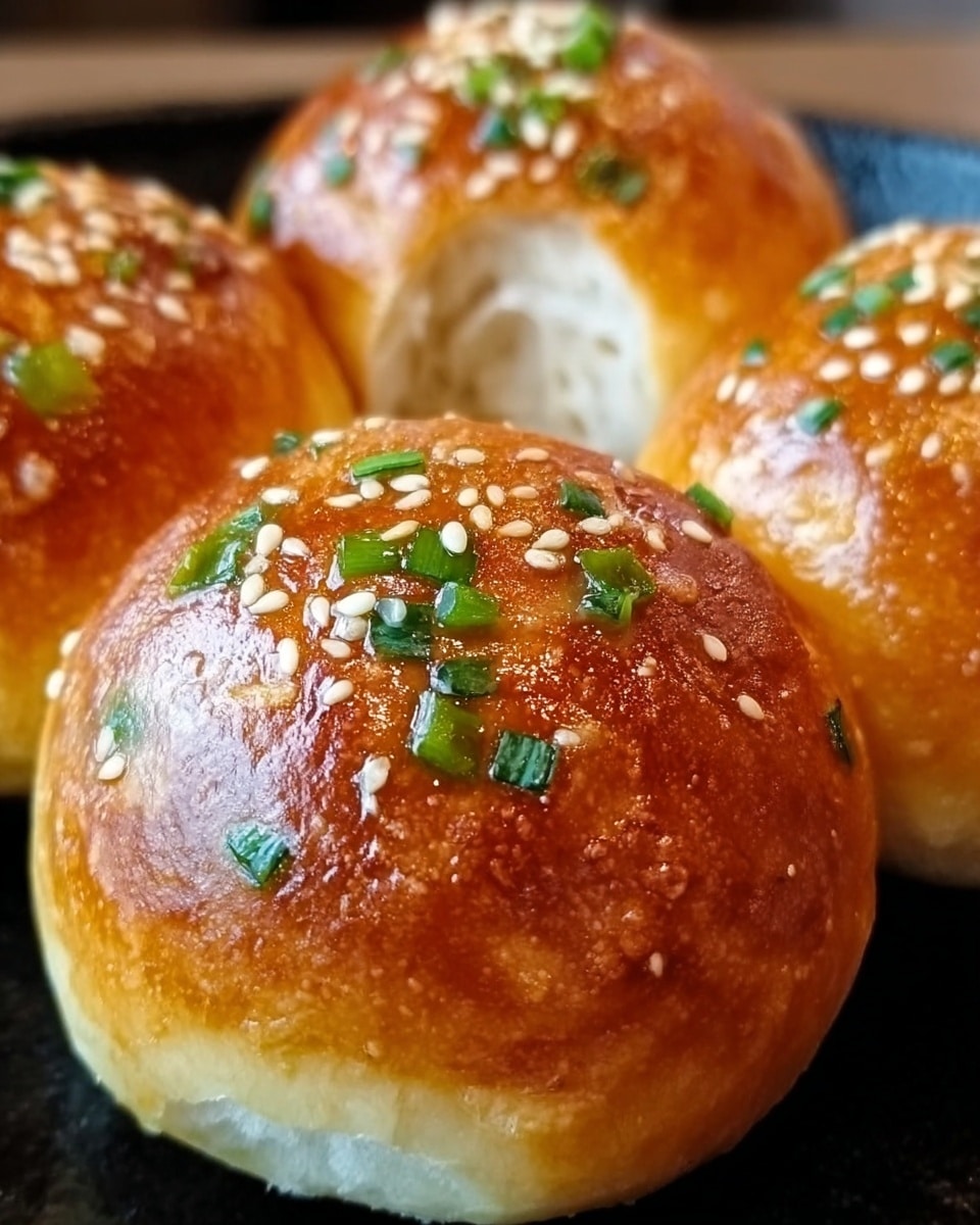 Pan Fried Pork Buns with Green Onion and Ginger Recipe - Recipe Image