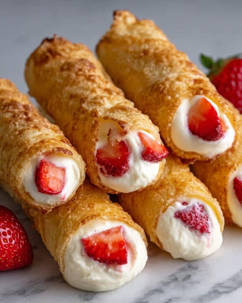 Strawberry Cheesecake Eggroll Bites Recipe