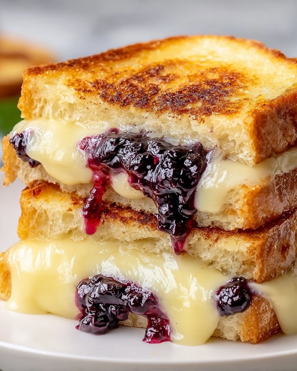 The Best Blueberry Brie Grilled Cheese You'll Ever Make Recipe - Recipe Image