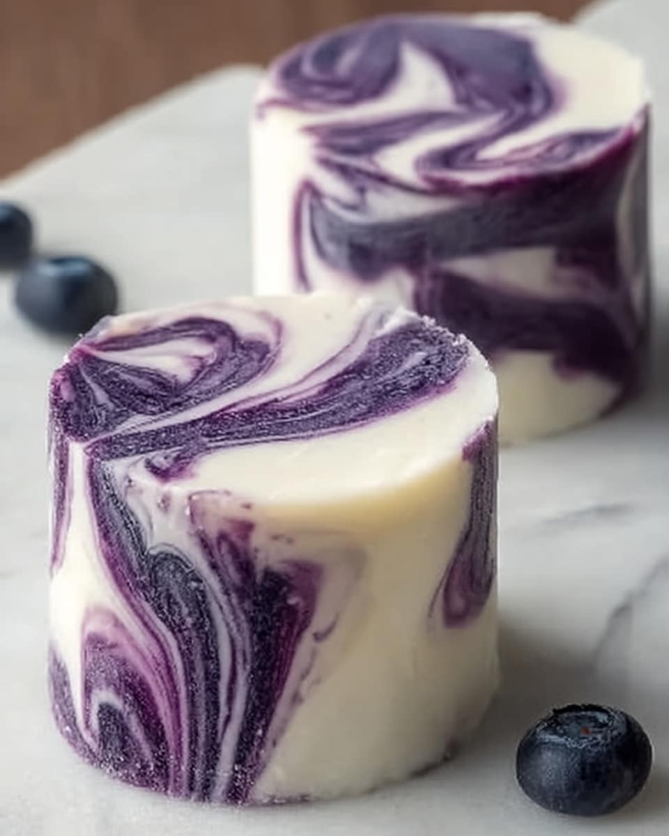 Blueberry Swirl Yogurt Bites Recipe - Recipe Image
