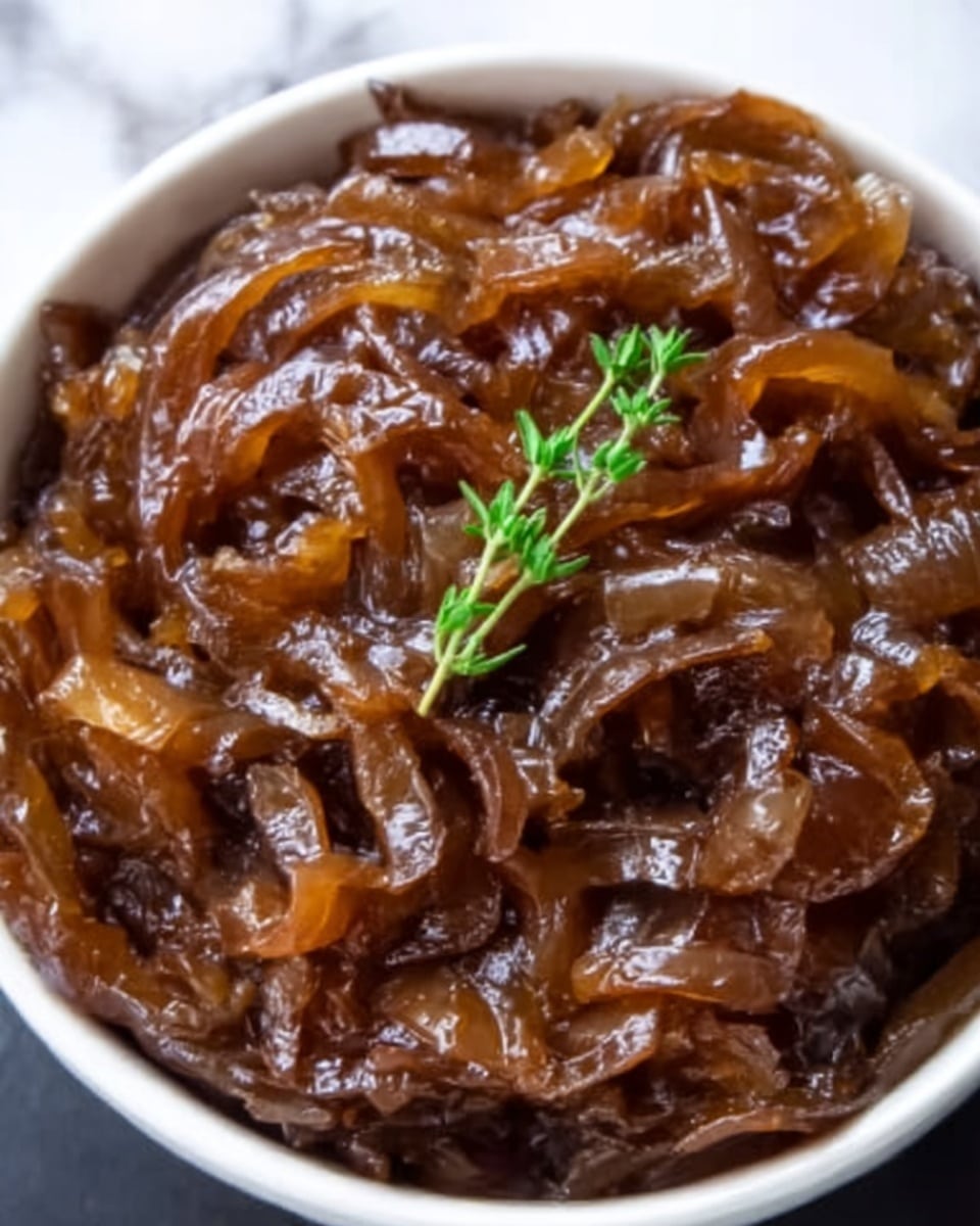 Crockpot Balsamic Glazed Caramelized Onions Recipe - Recipe Image