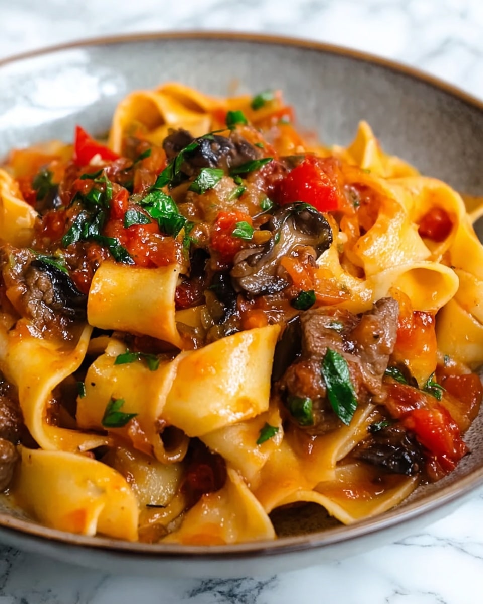 Italian Drunken Noodles Recipe - Recipe Image