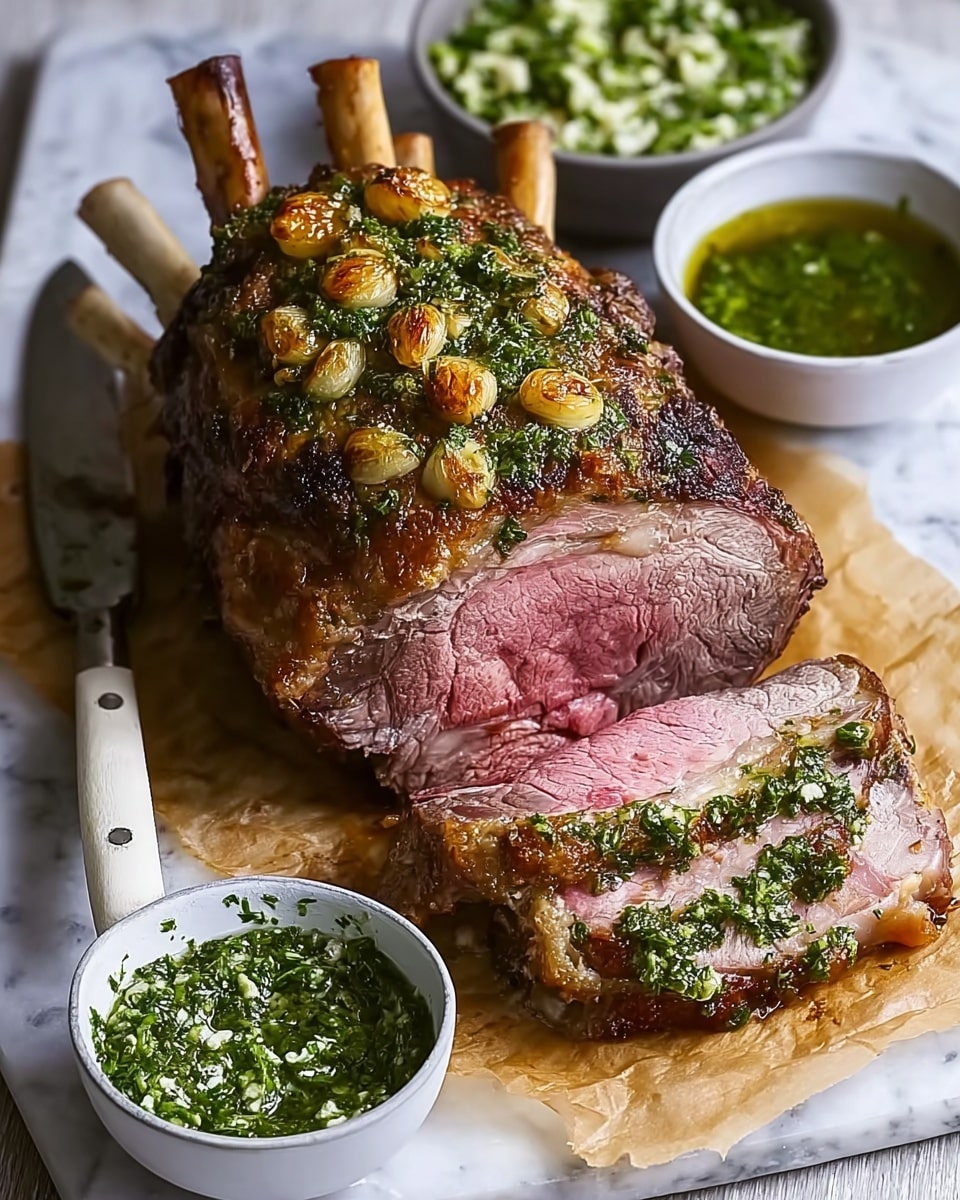 Buttermilk Brined Lamb With Mint and Pistachio Relish Recipe - Recipe Image