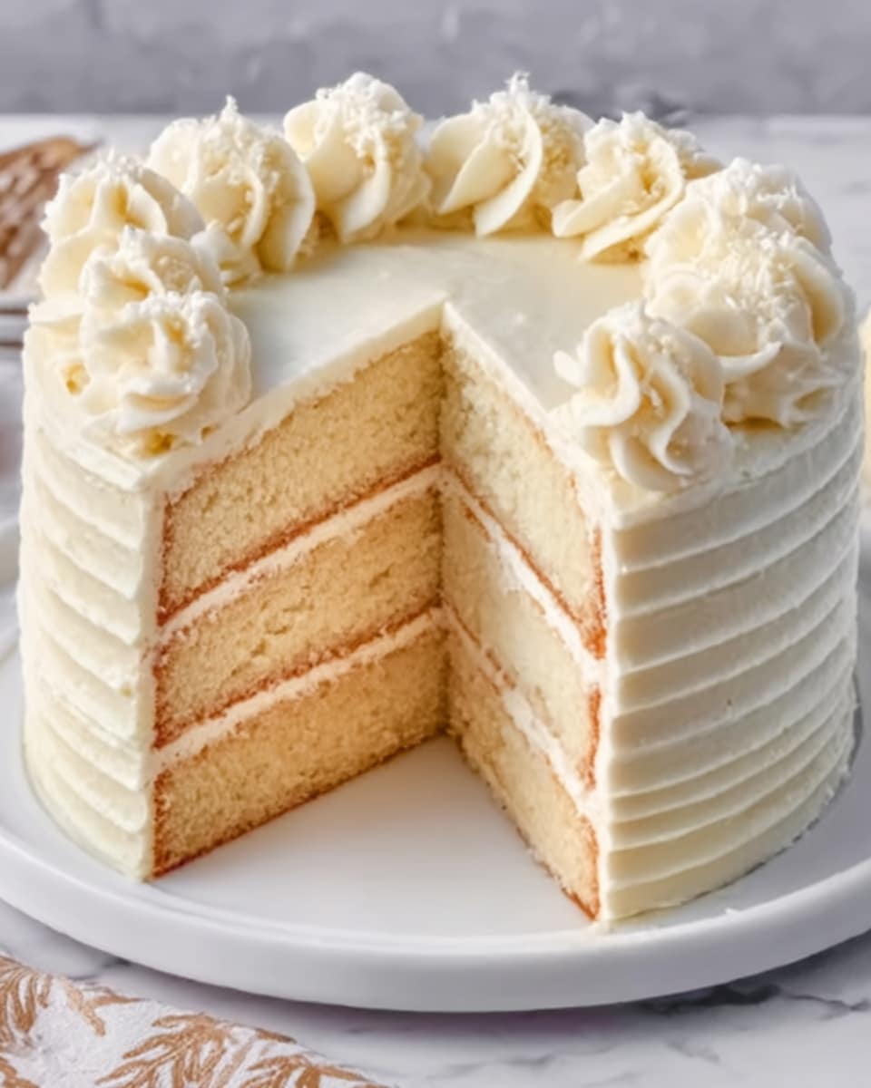 Moist White Velvet Cake Recipe - Recipe Image