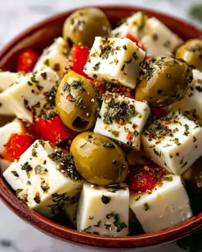 Marinated Cheese and Olive Platter Recipe