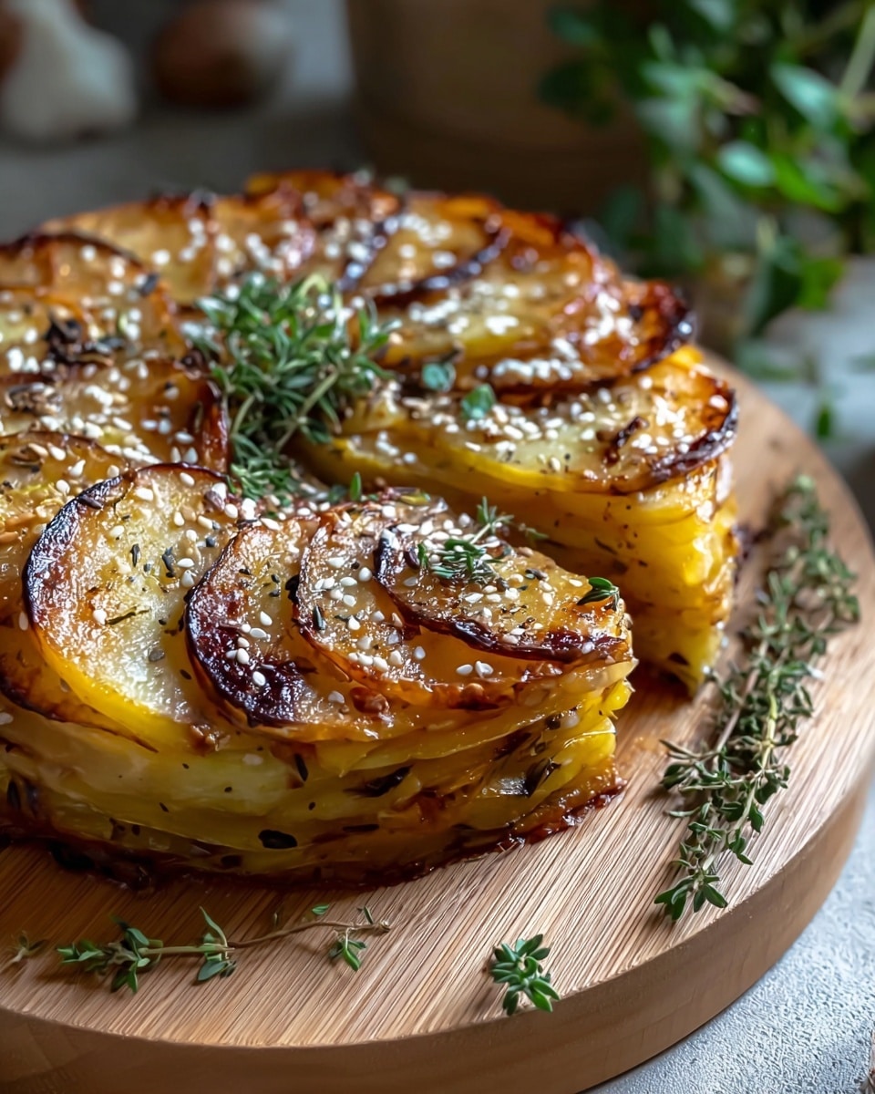 Crispy Balsamic Thyme Potato Torte Recipe - Recipe Image