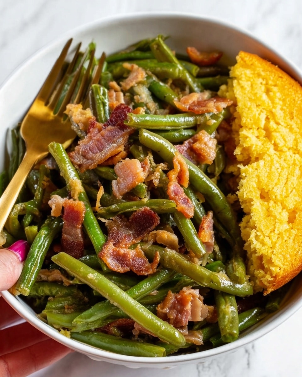 Real Deal Southern Green Beans with Smoked Turkey Recipe - Recipe Image