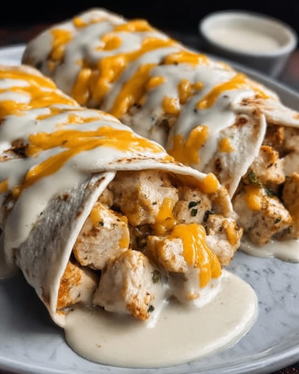 Cheesy Garlic Chicken Wraps Recipe - Recipe Image