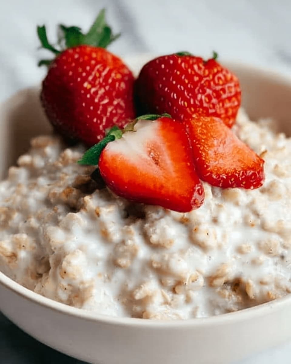 Crock Pot Strawberry and Cream Oatmeal Recipe - Recipe Image