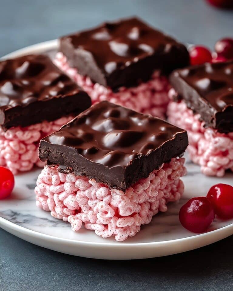 Chocolate Covered Cherry Rice Krispies Treats Recipe