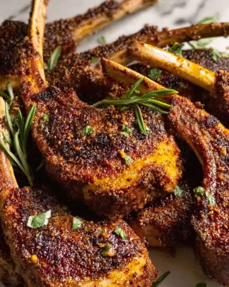 Garlic Parmesan Fried Lamb Chops Recipe