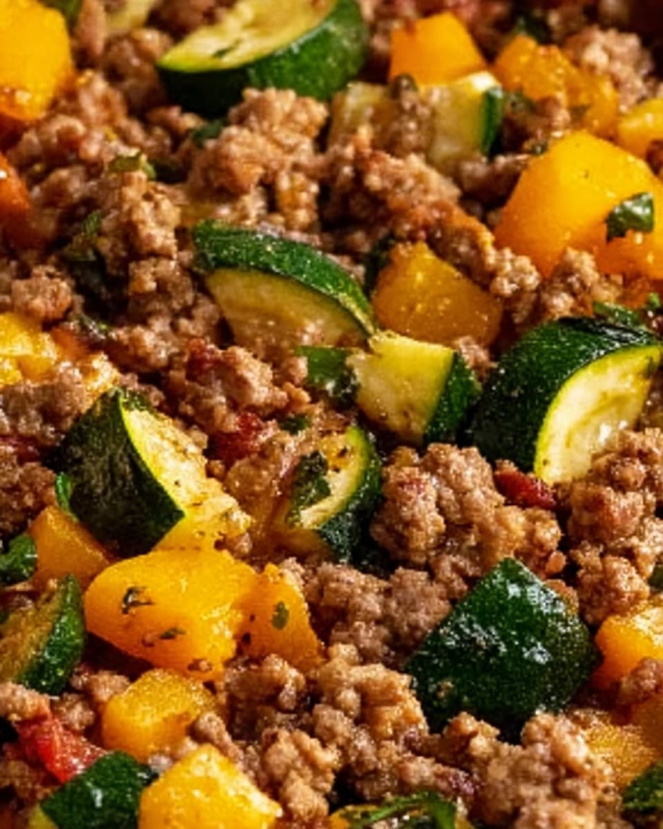 Ground Beef Zucchini Sweet Potato Skillet Recipe - Recipe Image