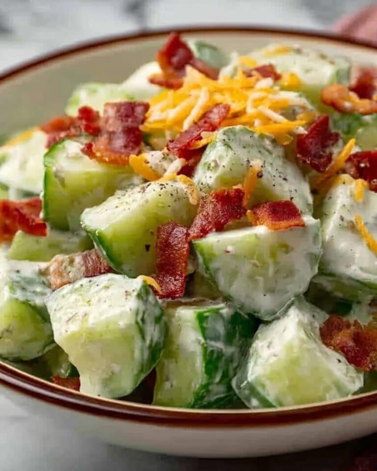 Creamy Cucumber Cheddar Salad Recipe