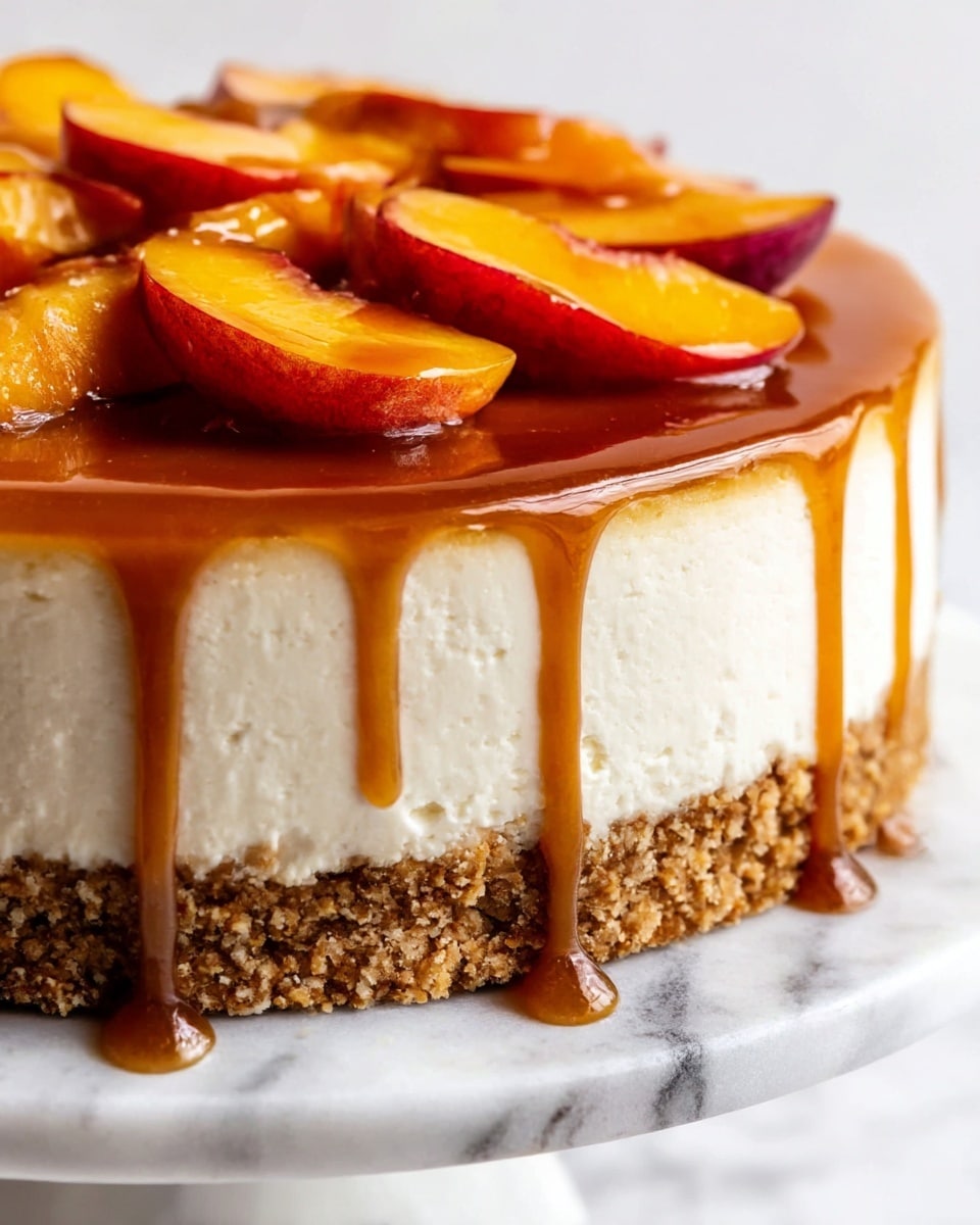 Peach Cobbler Cheesecake Recipe - Recipe Image