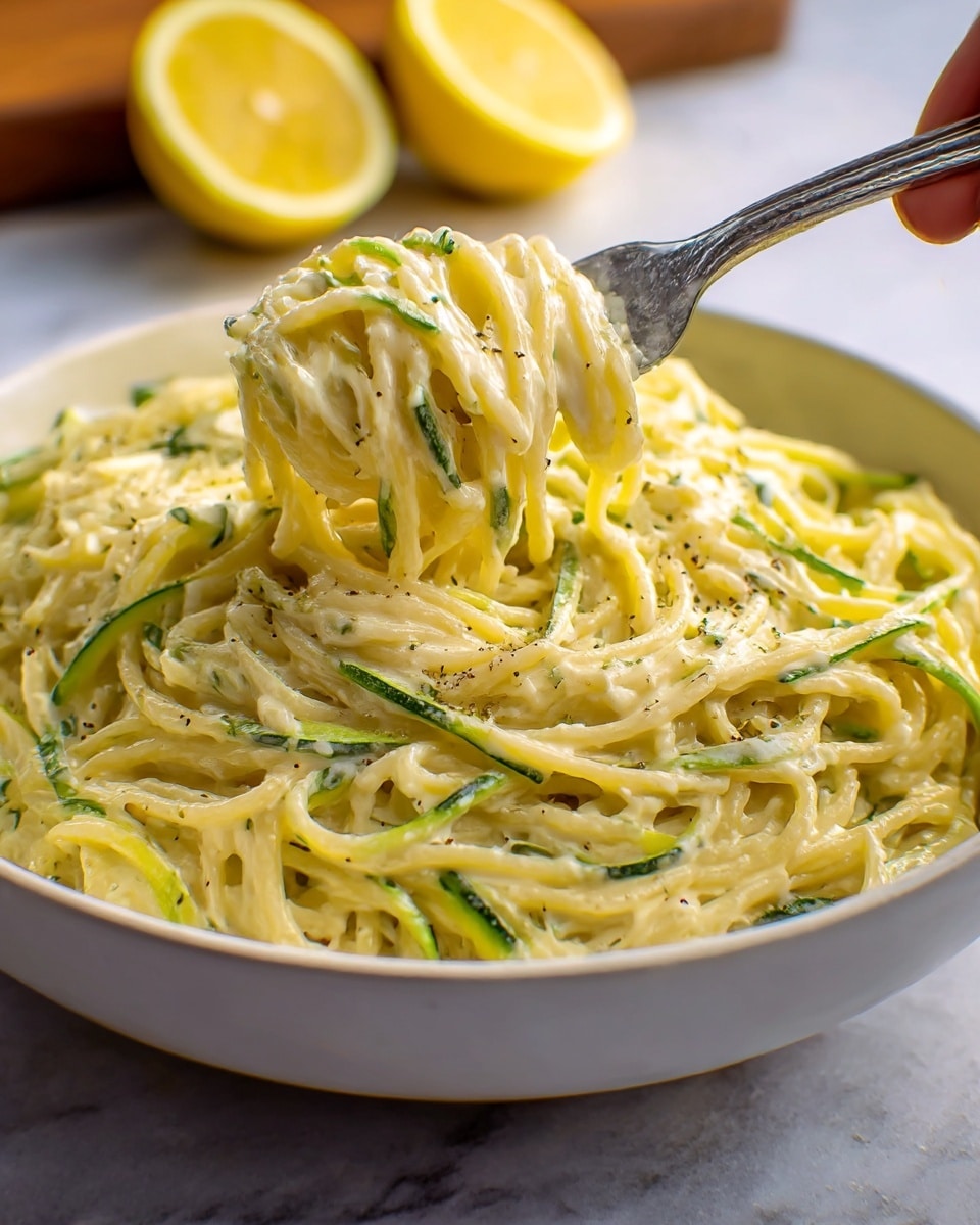 Creamy Lemon Zucchini Pasta Recipe - Recipe Image