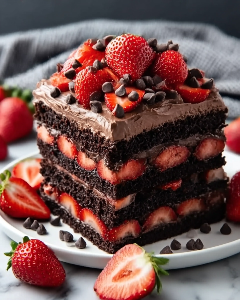 Chocolate Covered Strawberry Cake Recipe - Recipe Image