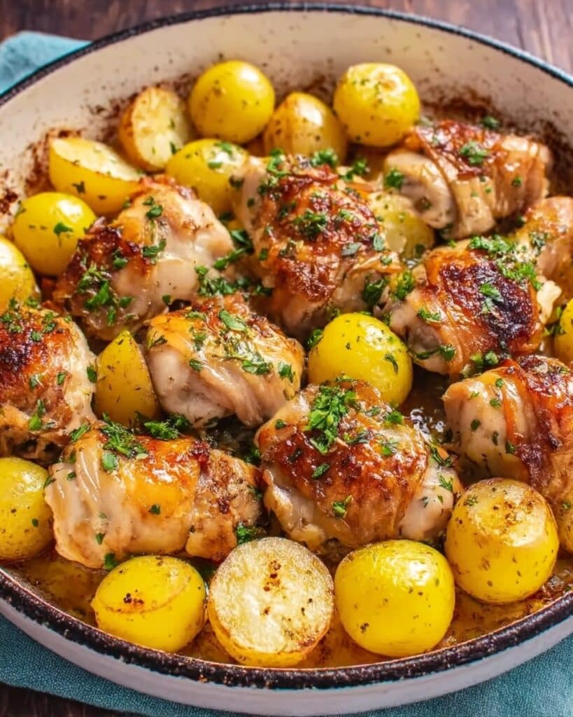 Garlic Parmesan Chicken and Potatoes (One-Pan Dinner) Recipe
