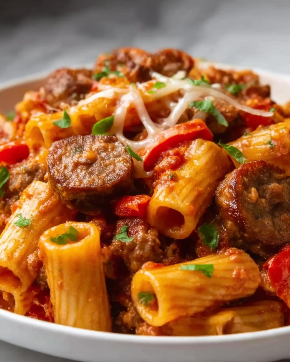 Sweet Pepper and Sausage Pasta Recipe - Recipe Image