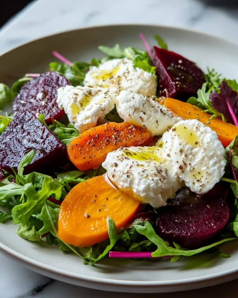 Roasted Beets and Carrots Salad with Burrata Recipe