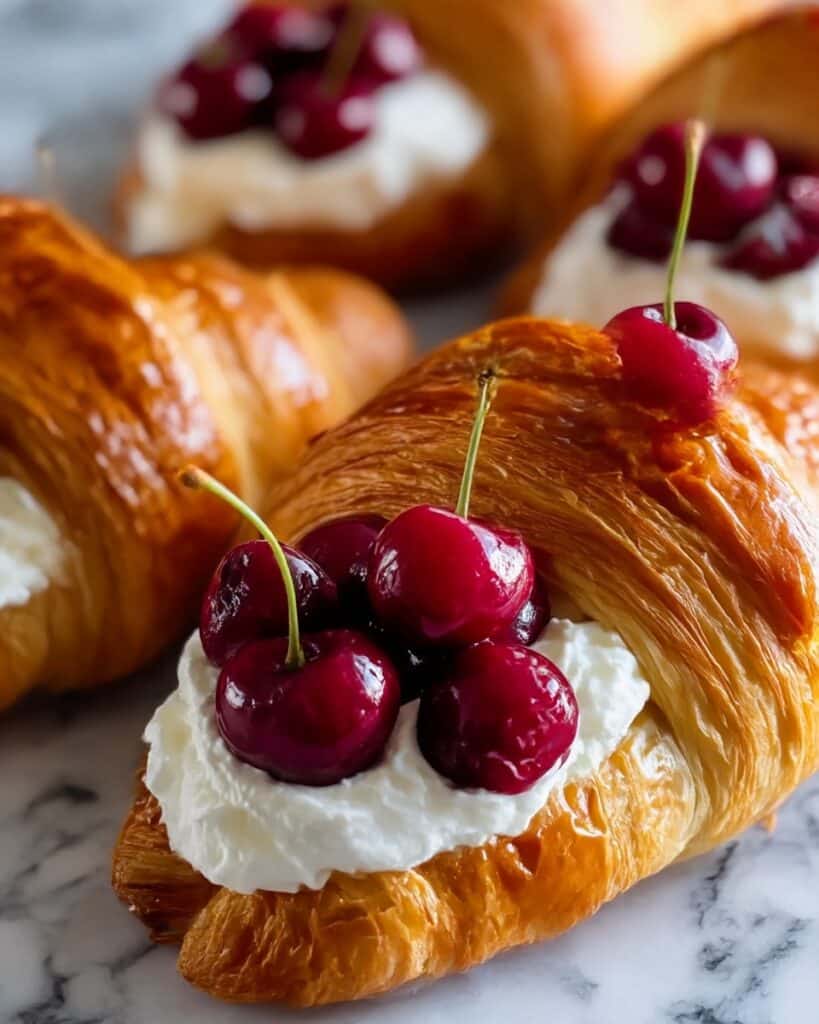Air Fryer Cherry Cream Cheese Croissants Recipe