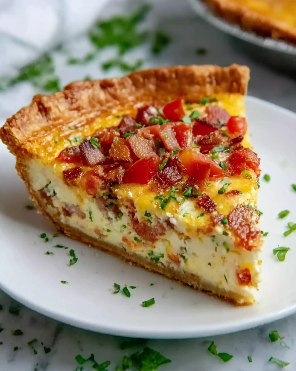 Hash Brown Crust Bacon and Cheddar Quiche Recipe - Recipe Image