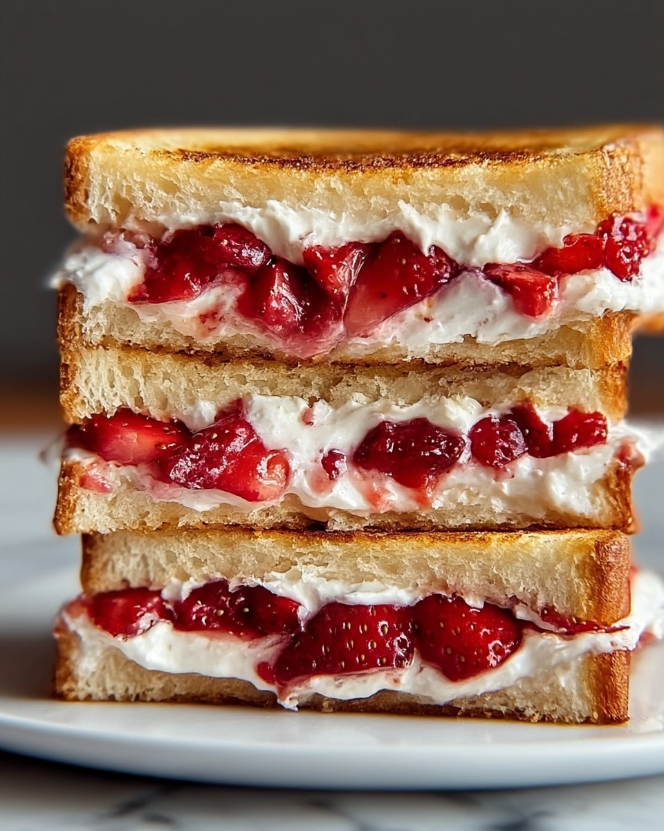Fried Strawberry Cheesecake Sandwiches: Decadent Dessert Recipe - Recipe Image