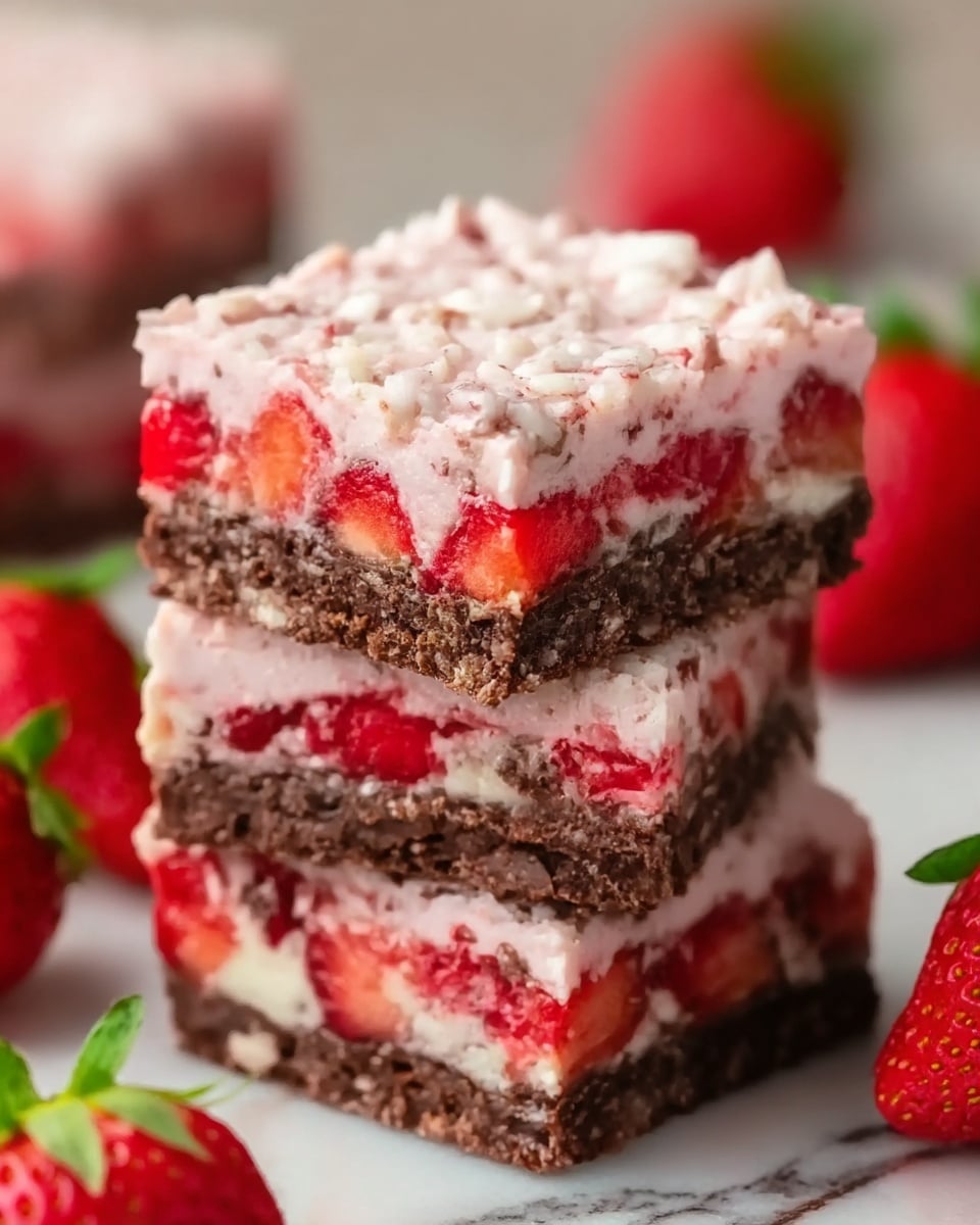 Strawberry Crunch Brownies Recipe - Recipe Image