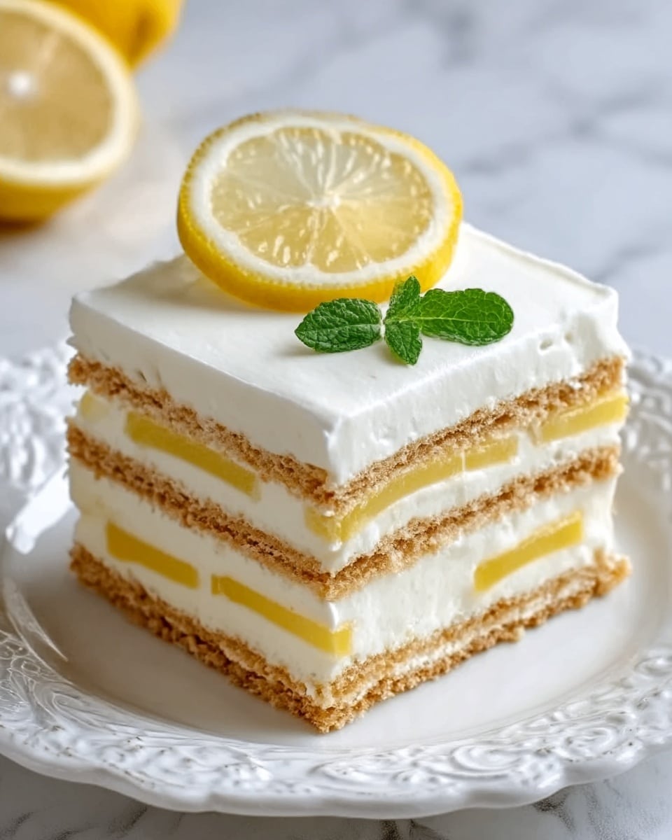 No-Bake Lemon Eclair Cake Recipe - Recipe Image