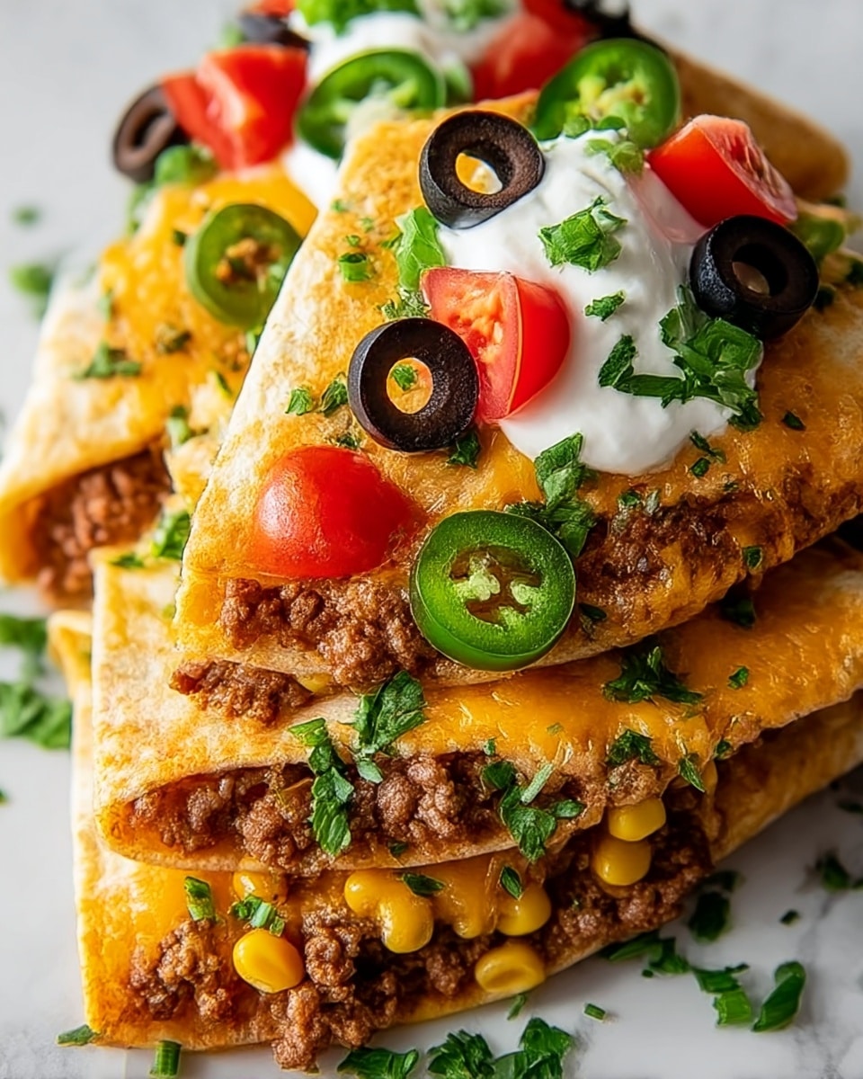 Cheesy Spicy Mexican Pizza Burritos Recipe - Recipe Image