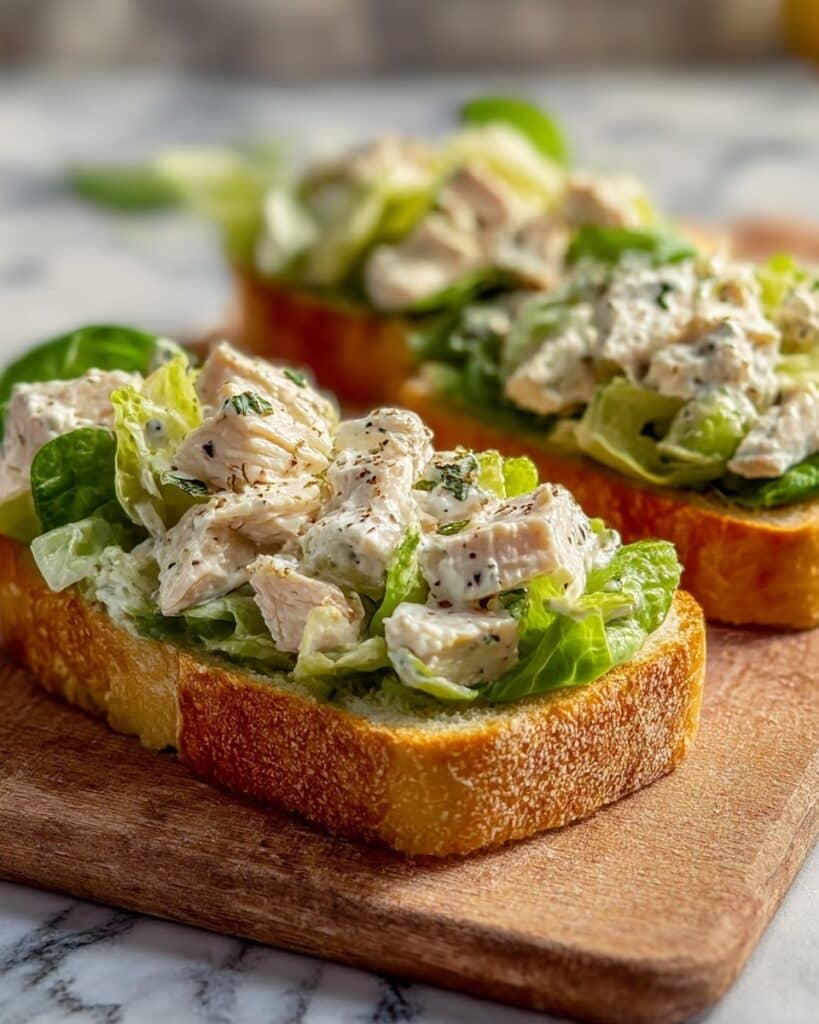 Chopped Chicken Caesar Salad Sandwiches Recipe