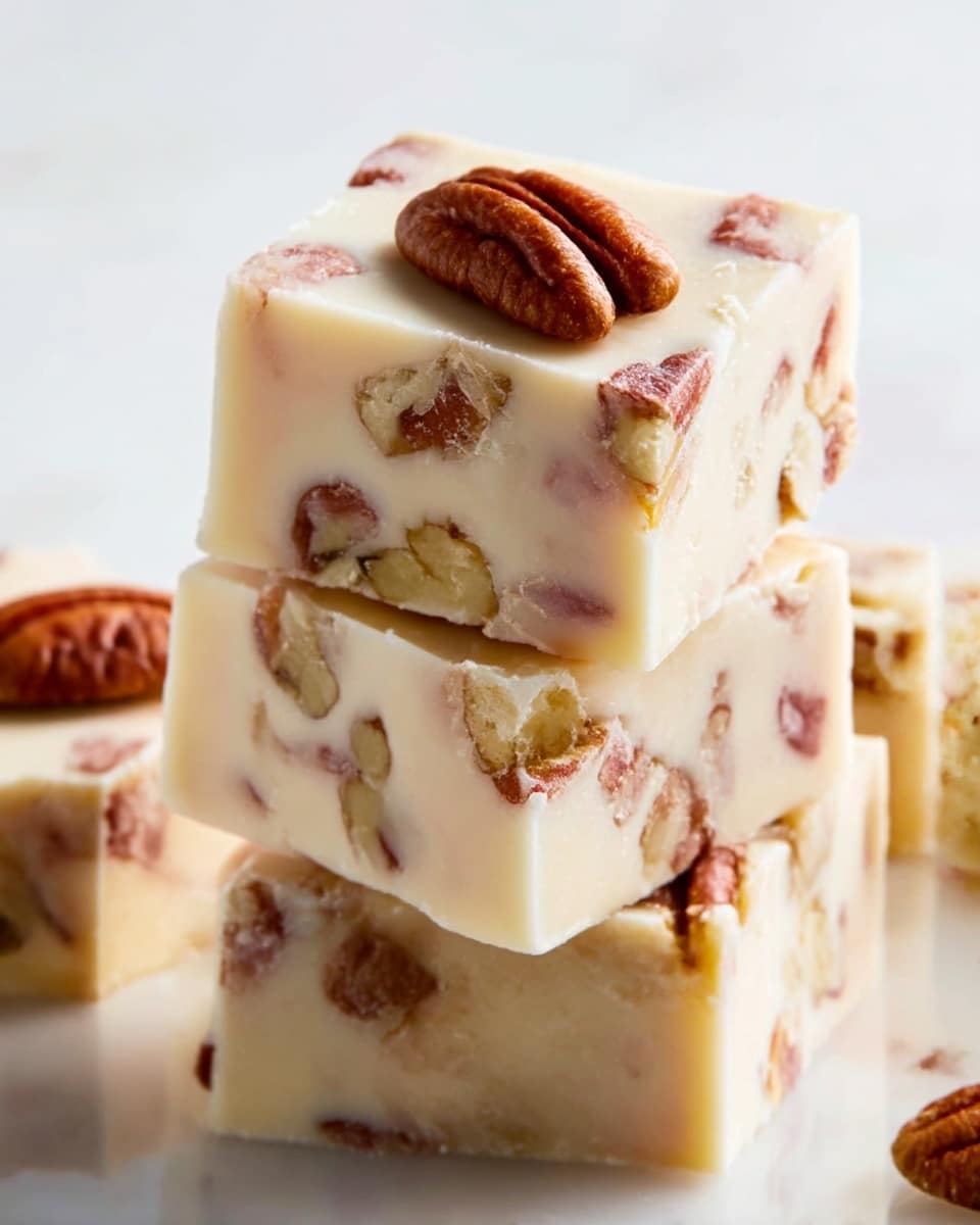 Strawberry Pecan White Chocolate Fudge Recipe - Recipe Image