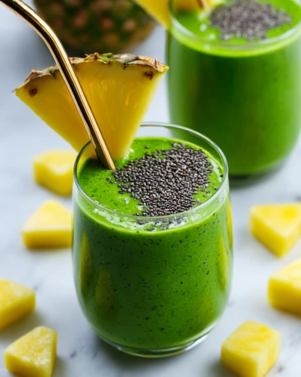 Tropical Green Detox Smoothie Recipe - Recipe Image