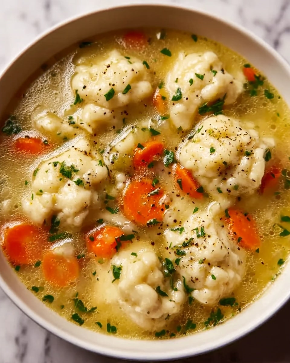Creamy Chicken and Dumpling Soup Recipe - Recipe Image