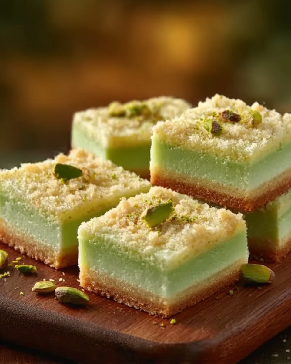 Buttery Pistachio Sugar Cookie Bars Recipe - Recipe Image