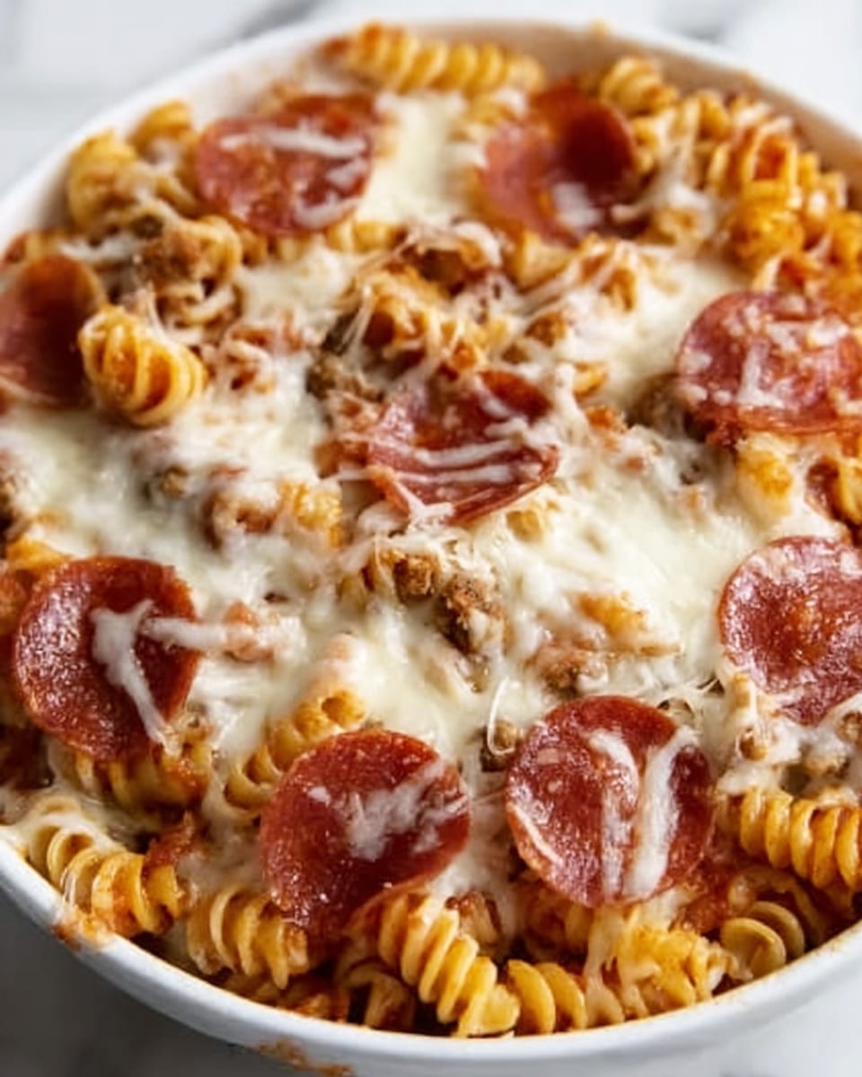 Pizza Pasta Casserole Recipe - Recipe Image