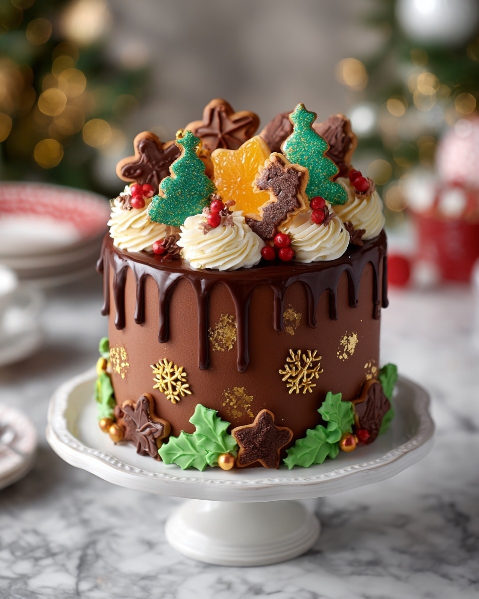 Festive Chocolate Orange Christmas Cake Recipe - Recipe Image