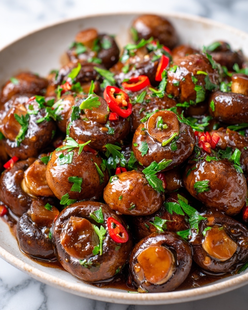 Crispy Chili Garlic Mushroom Recipe - Recipe Image