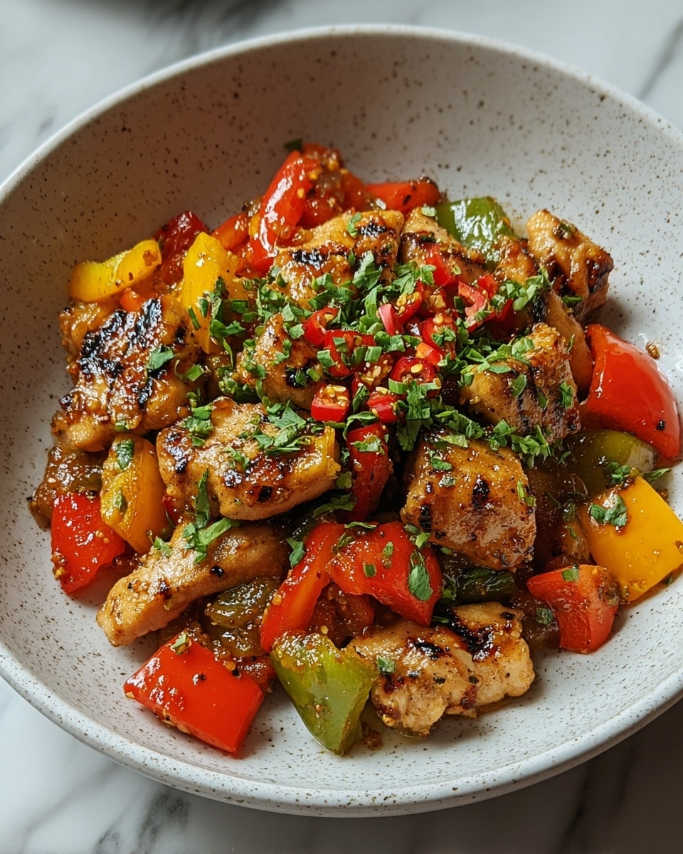 Jalapeño Chicken with Bell Peppers Recipe - Recipe Image