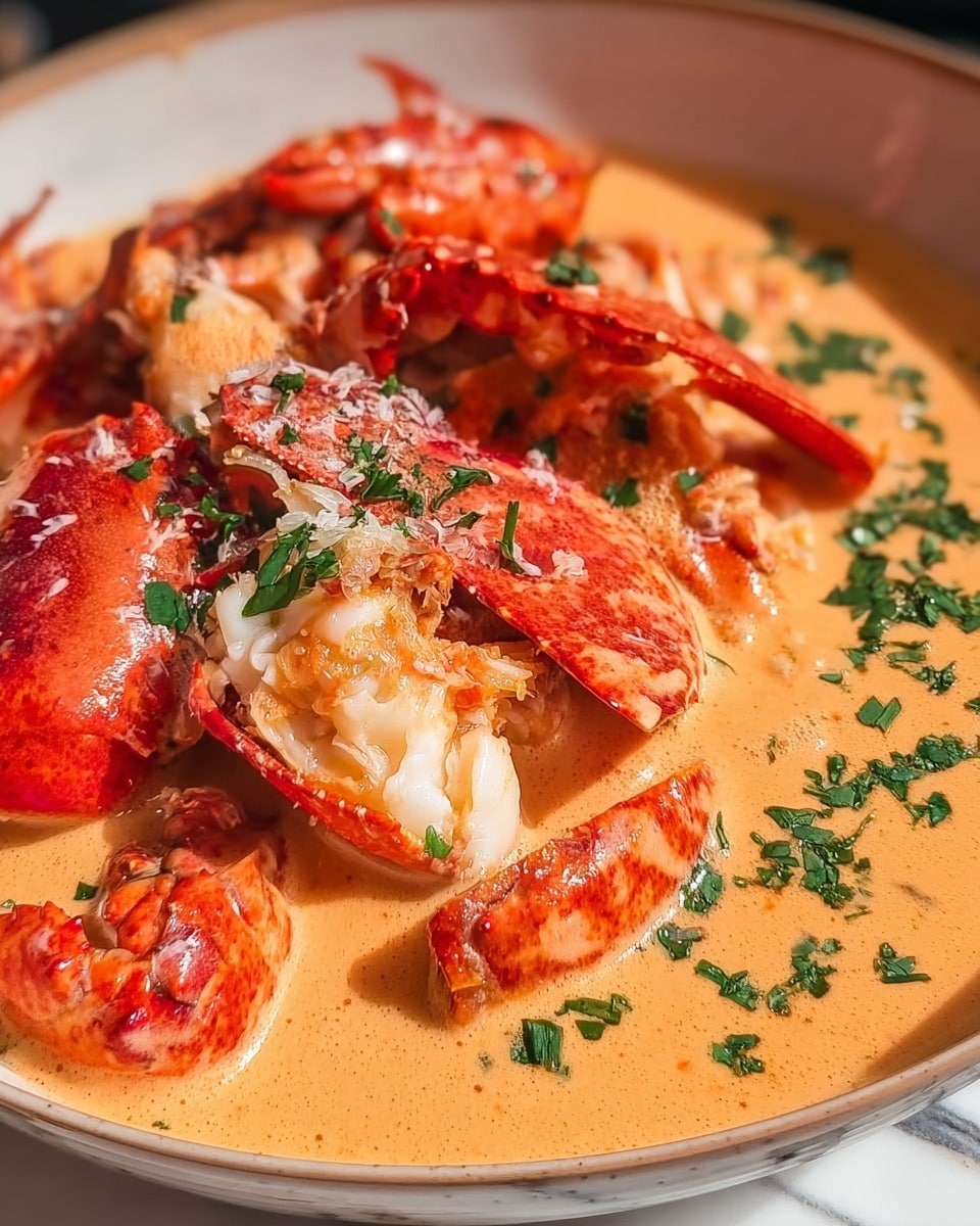 Creamy Spicy Lobster Pasta Recipe - Recipe Image